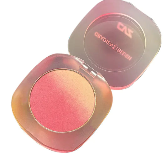 Three-Color Gradient Blush for Natural Makeup Look