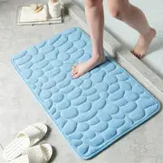 Thin Absorbent Bathroom Rug - Memory Foam Non-slip Mat
