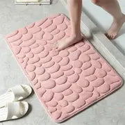 Thin Absorbent Bathroom Rug - Memory Foam Non-slip Mat