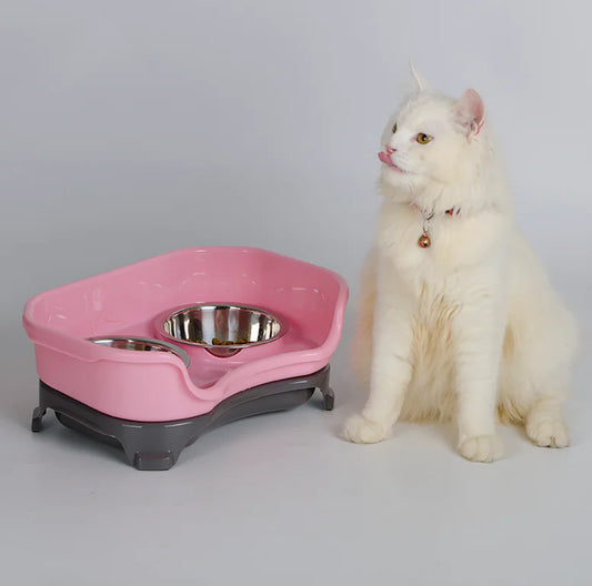 Stainless Steel Pet Dog and Cat Feeding Bowl Set