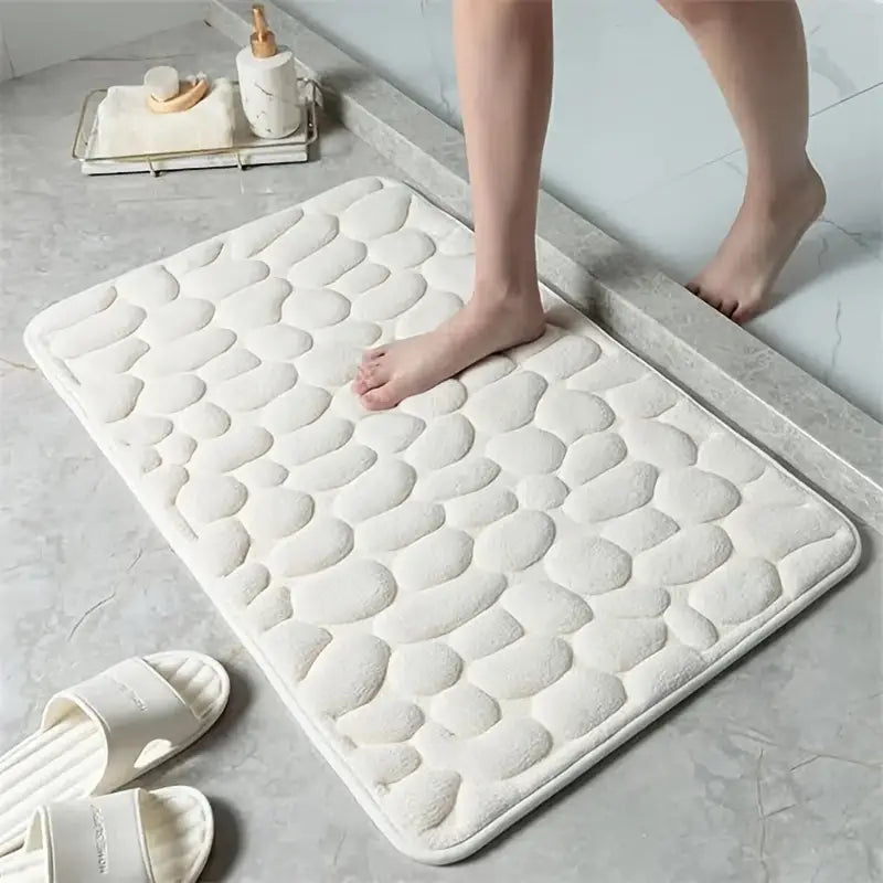 Thin Absorbent Bathroom Rug - Memory Foam Non-slip Mat